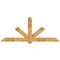 Ekena Millwork Kennewick Rough Sawn Timber Gable Bracket, Western Red Cedar, 96"W x 40"H x 6"D x 6"F, 10/12 Pitch GBW096X40X0606KEN00RWR - alternate 1